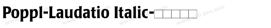 Poppl-Laudatio Italic字体转换